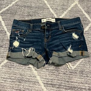 Hollister 00 w23 ripped Jean Shorts Dark